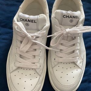 Chanel Calfskin Women’s Logo Sneakers